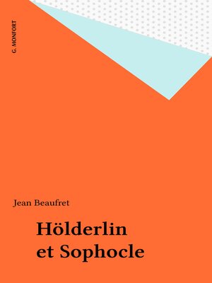 cover image of Hölderlin et Sophocle